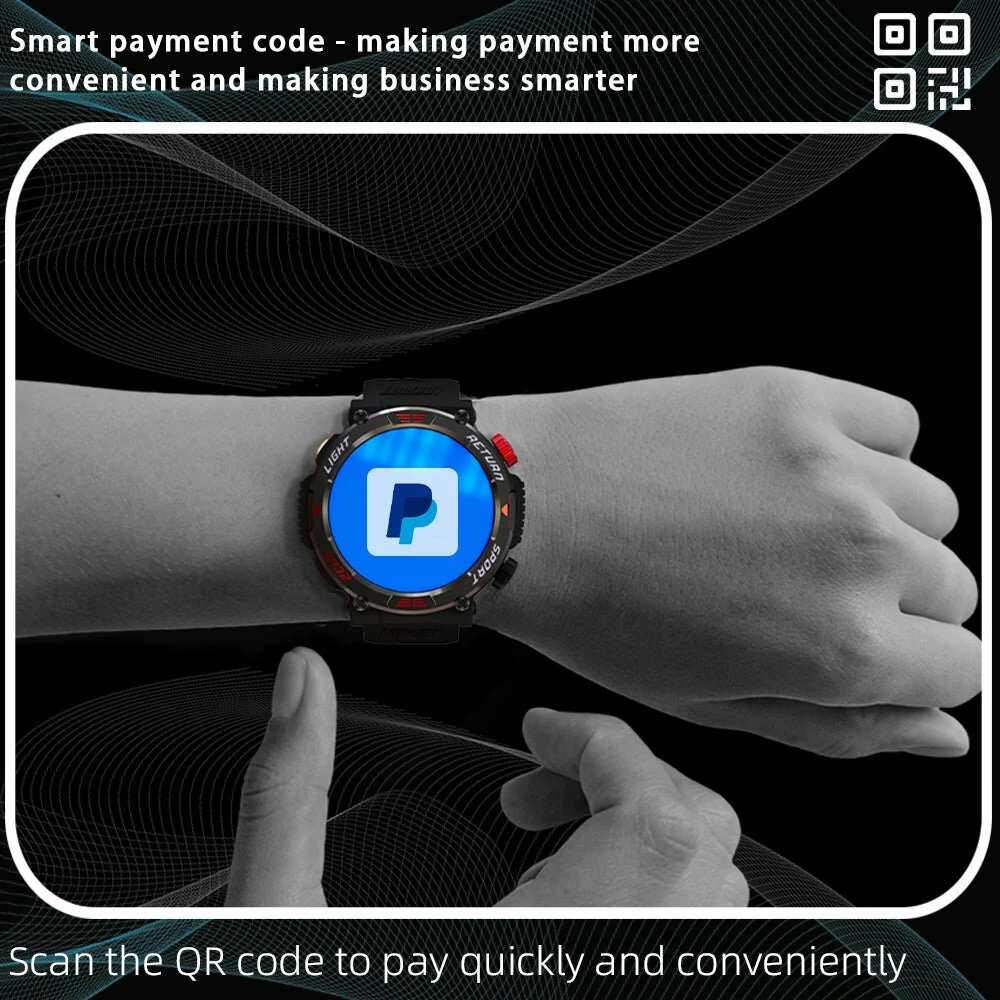 LOKMAT ZEUS 5 PRO 1.54 inch Power Metallurgy 5ATM Heart Rate Blood Oxygen Blood