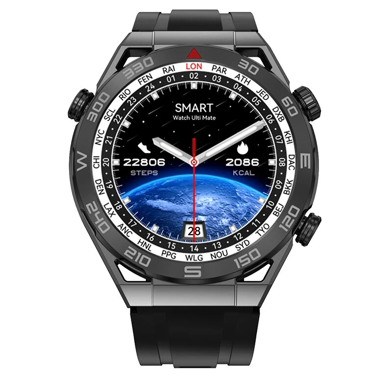 DT Ultra Mate Smart Watch - 1.5" HD Screen, Bluetooth Call, PPG+ECG, GPS, NFC, I