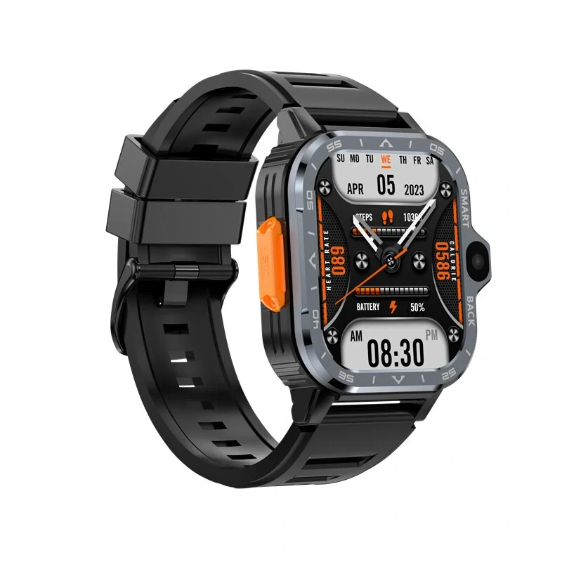 PGD Watch - 2.03" HD Screen, 4G Quad Core, Bluetooth Call, Dual Cameras, Health 