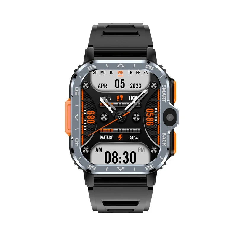 PGD Watch - 2.03" HD Screen, 4G Quad Core, Bluetooth Call, Dual Cameras, Health 