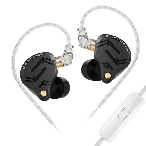 KZ-ZS12 PRO X Earbuds - 5BA+1DD, 12 Drivers, HiFi Bass, In-Ear Monitor, 3.5mm Wi