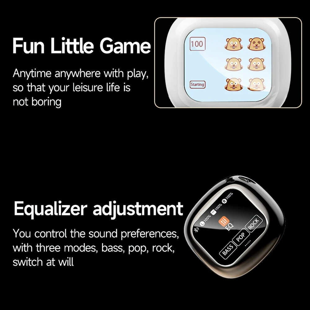 BlitzWolf® BW-FYE16 Plus TWS Earbuds - LED Screen, Bluetooth, Active Noise Cance