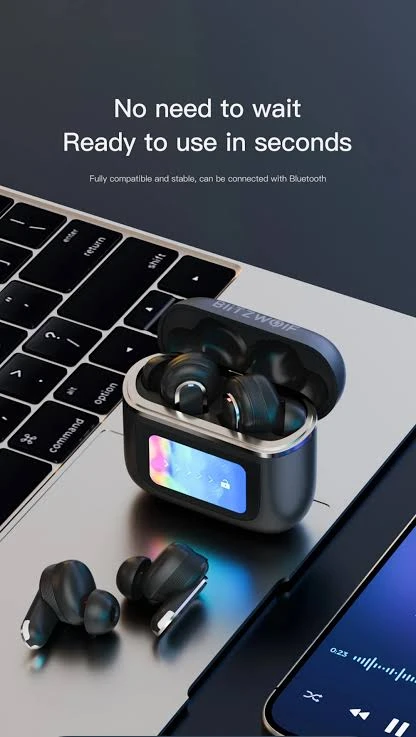 BlitzWolf® BW-FYE16 Plus TWS Earbuds - LED Screen, Bluetooth, Active Noise Cance