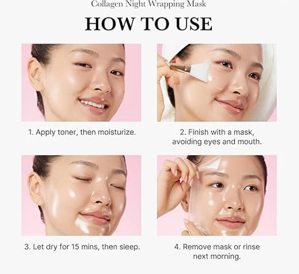 Medicube Collagen Overnight Wrapping Peel Off Facial Mask Pack - Elasticity & Hy