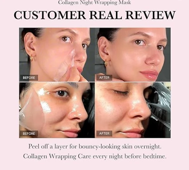 Medicube Collagen Overnight Wrapping Peel Off Facial Mask Pack - Elasticity & Hy