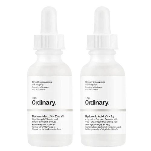 The Ordinary Hyaluronic Acid with 2% + B5 (30ml) and The Ordinary Niacinamide 10