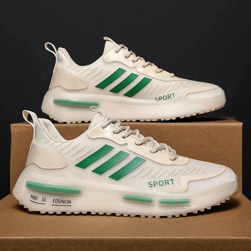 Air Cushion Sports Shoes Men Lace-up Sports Sneakers Outdoor Breathable Casual S