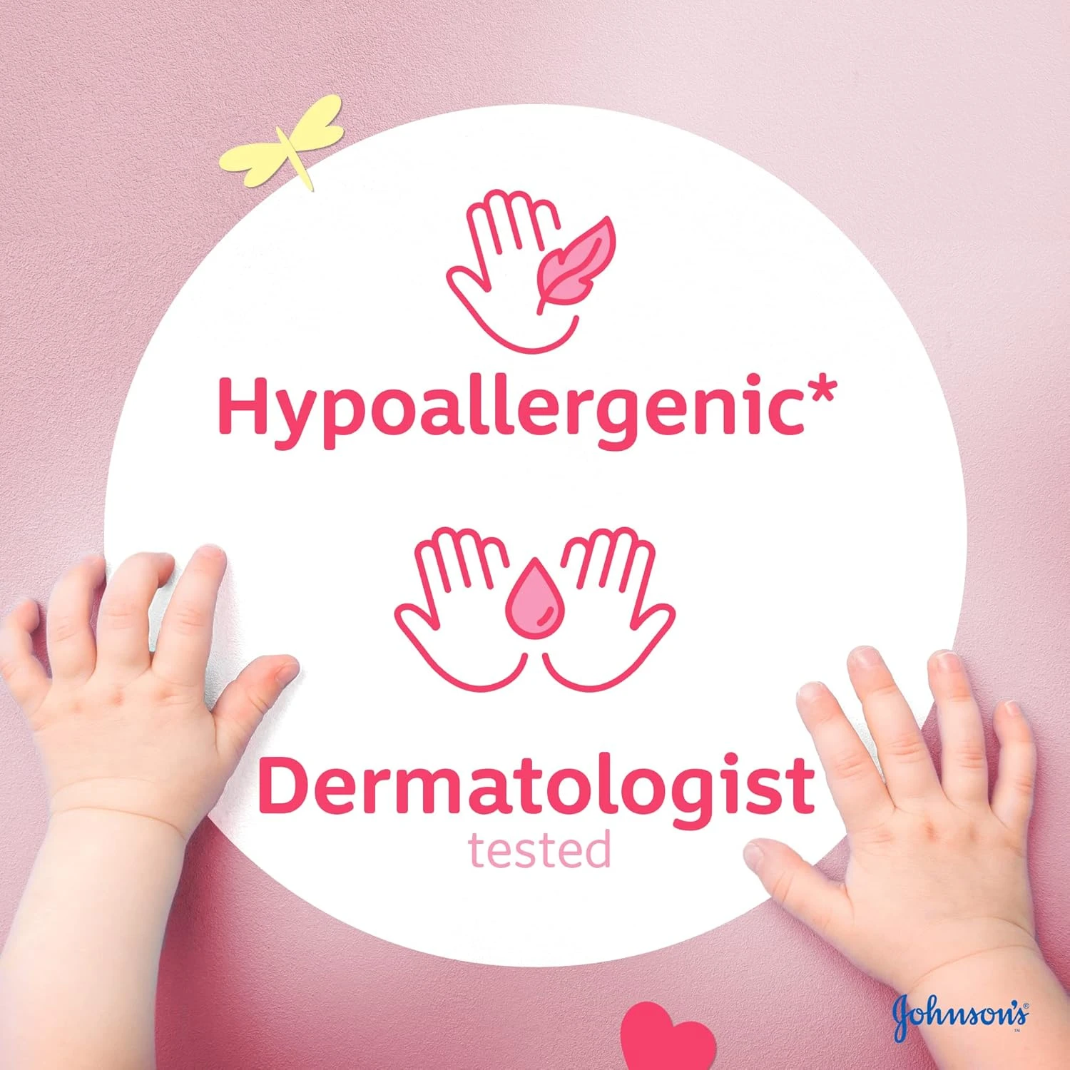 Johnson’s Pure Cotton Makeup Pads, Pack of 3x80 Rounded Pads, Crafted from Pure