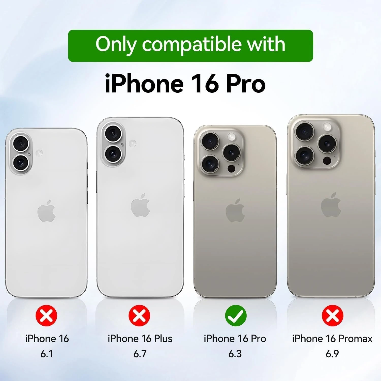 Magnetic for iPhone 16 Pro Case MagSafe [Never Yellowing] [Military Grade Drop P