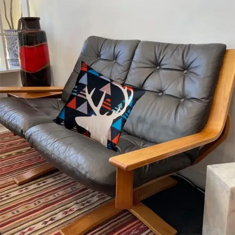 Abstract Deer Pattern Throw Pillow