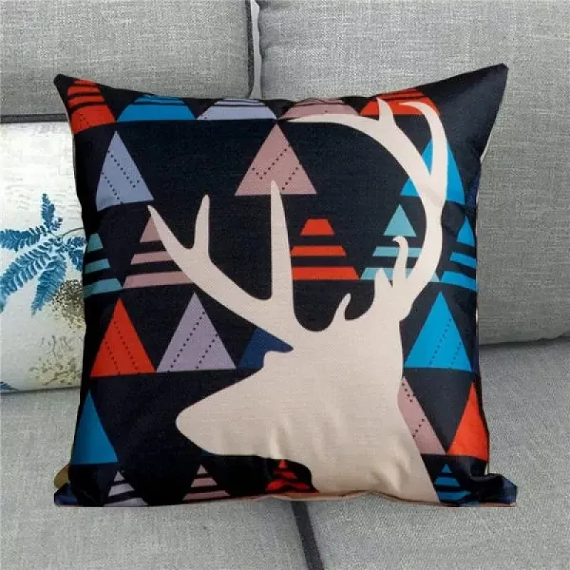 Abstract Deer Pattern Throw Pillow