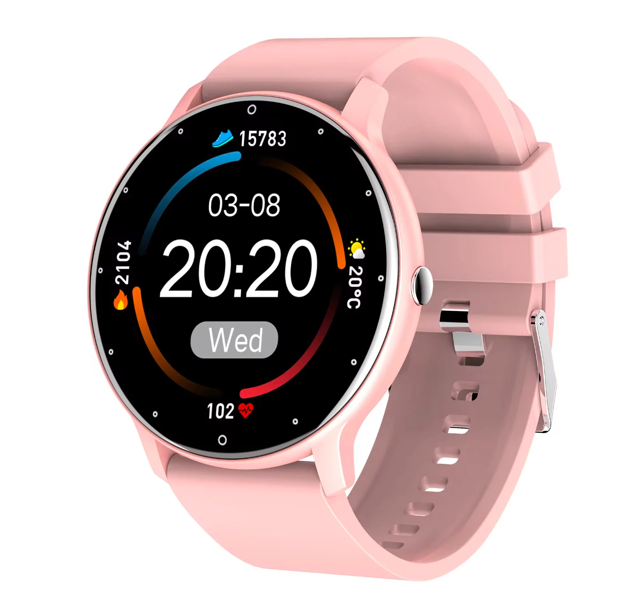 ZLO2D pro Digital Round SmartWatch Heart Rate Sleep reloj Inteligente Waterproof