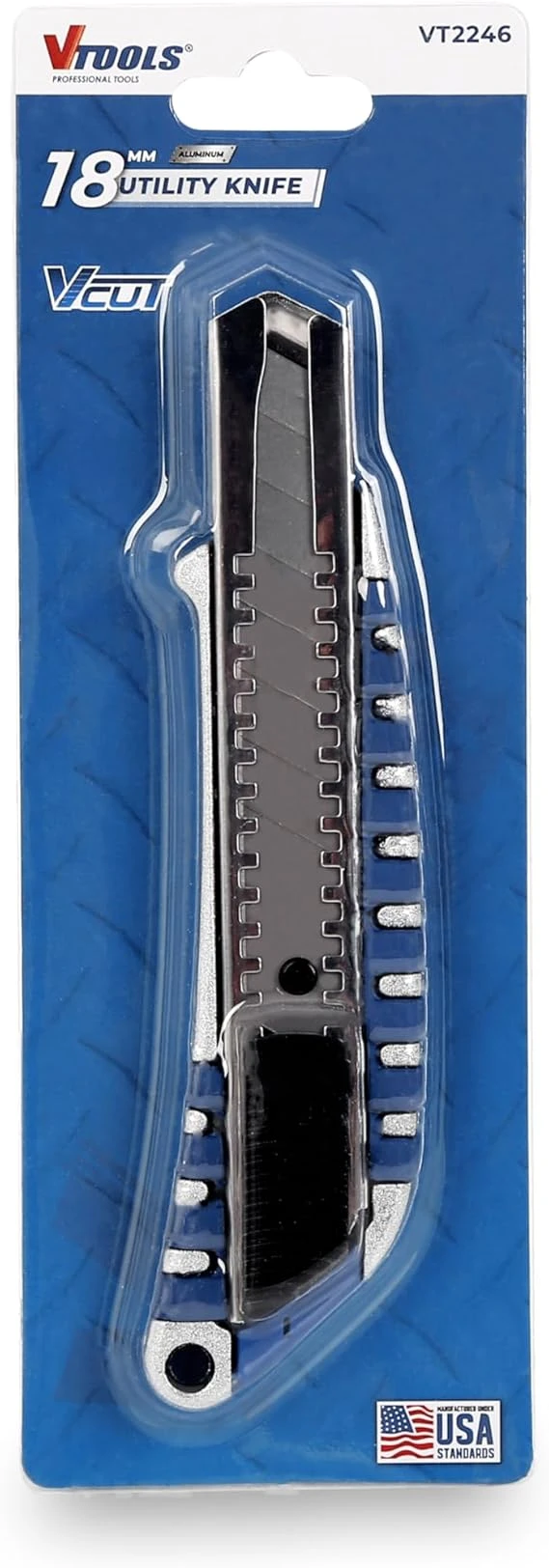 VTOOLS 18mm Cutter Utility Knife Retractable Snap Off Blades Heavy Duty Comp