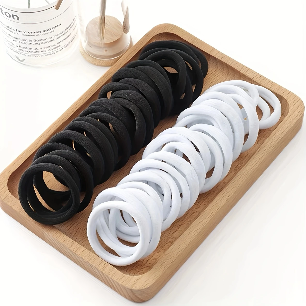 Black Hair Bands for Women Girls Hairband High Elastic Rubber Band Hair Ties Pon