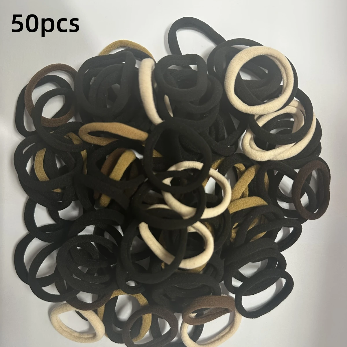 Black Hair Bands for Women Girls Hairband High Elastic Rubber Band Hair Ties Pon