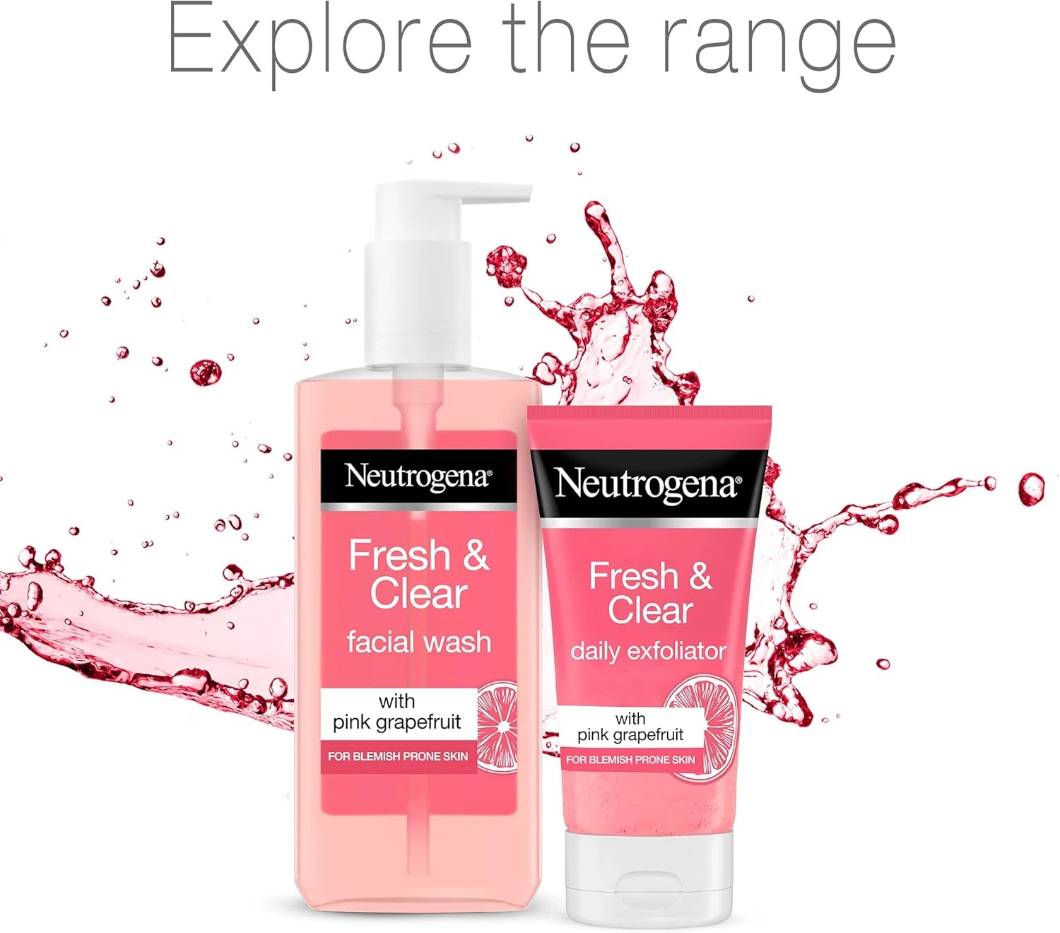 NEUtrogena, Fresh & Clear Daily Exfoliator, Pink Grapefruit & Vitamin C, Blemish