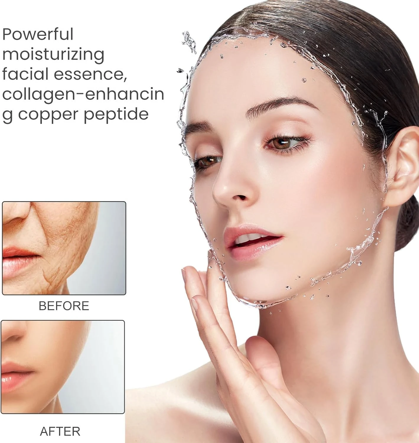 MEWELL Squalane Copper Peptide Rapid Plumping Serum, Powerfully Hydrating Face S