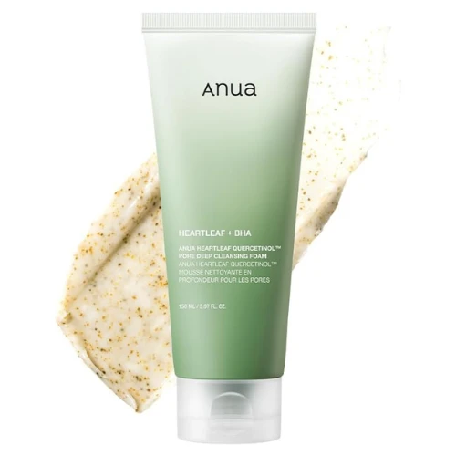 ANUA Heartleaf Quercetinol Pore Deep Cleansing Foam, Facial Cleanser, for Double