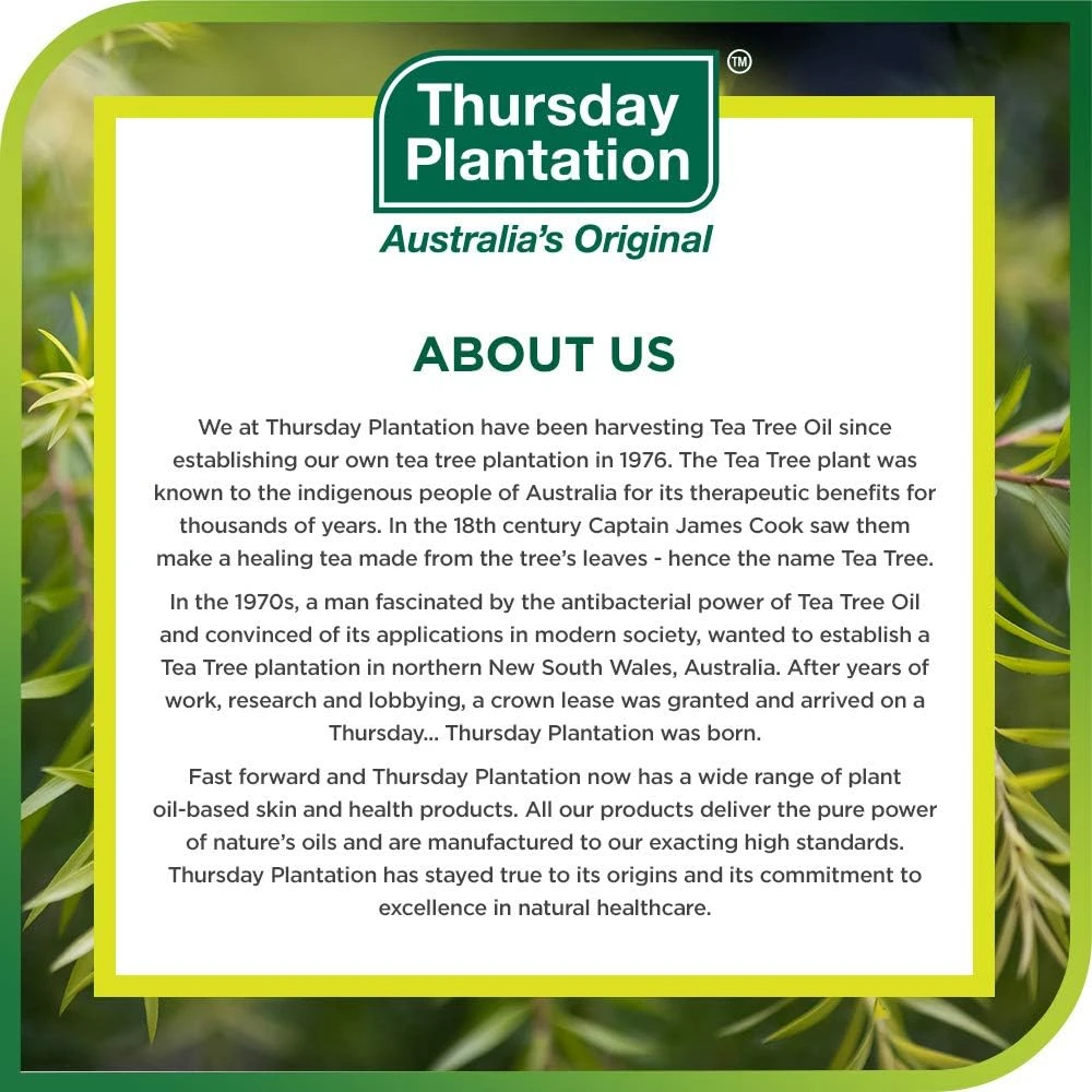 Thursday Plantation Australian Tea Tree Oil, Naturally Sourced Oil, Cleanses and