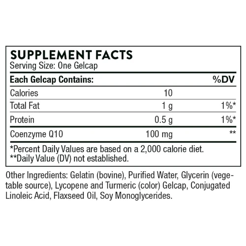 THORNE CoQ10 (formerly Q-Best 100) - 100mg Optimally Absorbed Ubiquinone - Glute