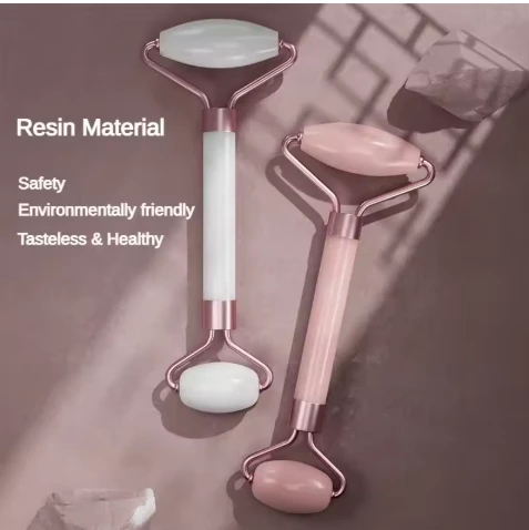 2Pcs Face Massager Roller Guasha Board Resin Scraper Wrinkle Remover Massage Rol