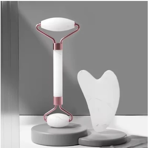 2Pcs Face Massager Roller Guasha Board Resin Scraper Wrinkle Remover Massage Rol