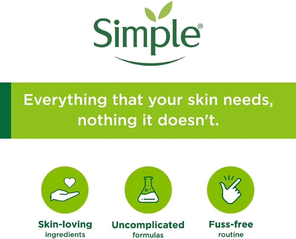Simple Protecting Daily Face Cream Moisturiser, Spf 15, Vegan, No Perfume And Al