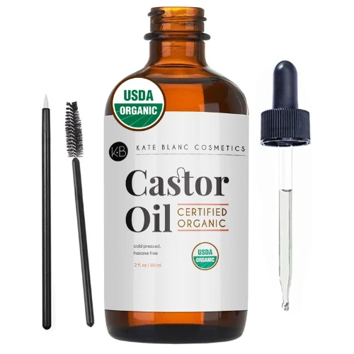 Castor Oil (2oz) USDA Certified Organic, 100% Pure, Cold Pressed, Hexane Free by