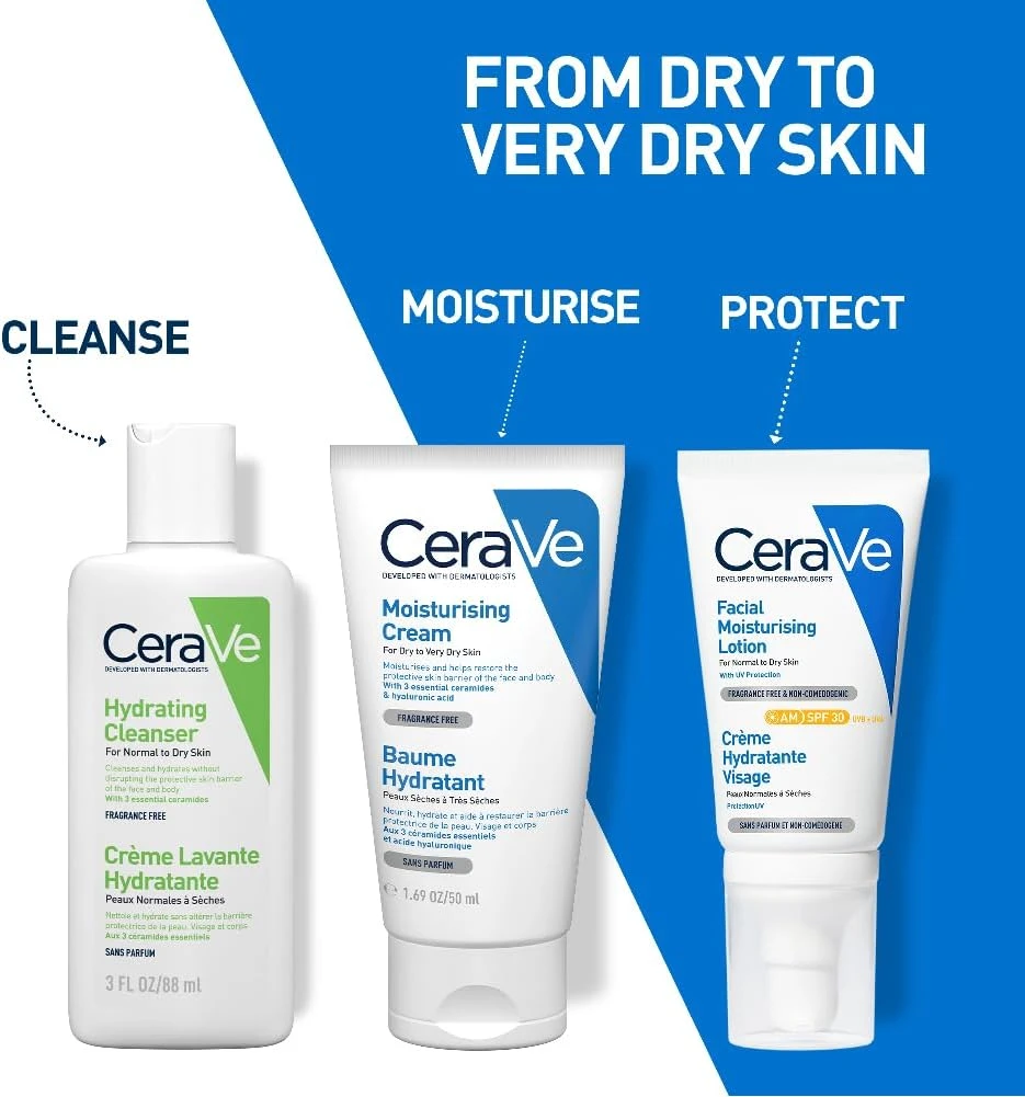 CeraVe Moisturizing Cream | 48H Body and Face Moisturizer for Dry to Very Dry Sk
