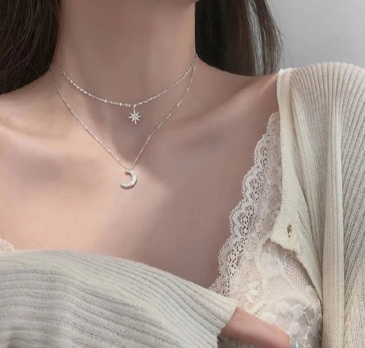 Star moon butterfly pendent