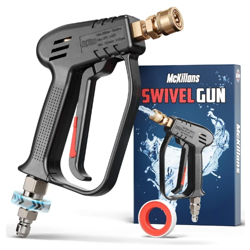 McKillans Short Pressure Washer Gun with Swivel - High Pressure Water Handle wit