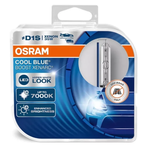 OSRAM XENARC® Cool Blue Boost, D1S, HID Headlamp, Xenon Headlight Lamps, 7000K, 