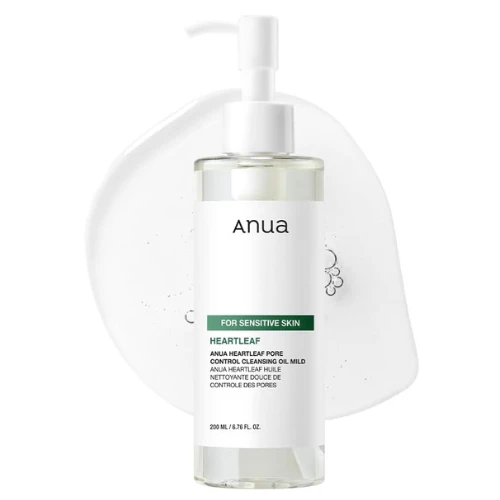 ANUA Heartleaf Pore Cleansing Oil MILD, Sensitive Skin Face Wash, Oil Cleanser f