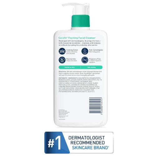 CeraVe CeraVe Foaming Facial Cleanser | Makeup Remover and Daily Face Wash for O