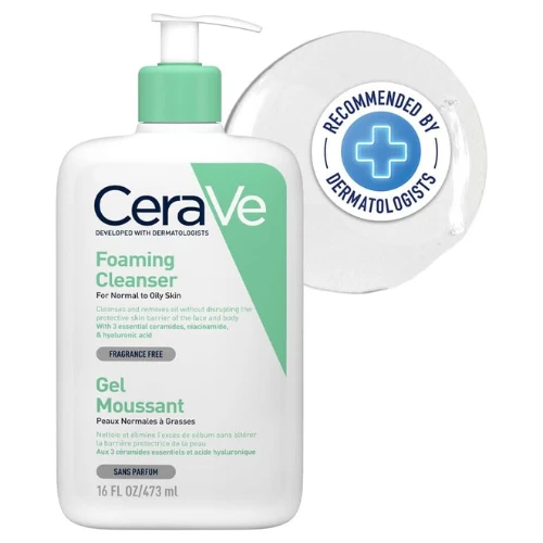 CeraVe Foaming Cleanser | Face and Body Wash for Normal to Oily Skin with Hyalur
