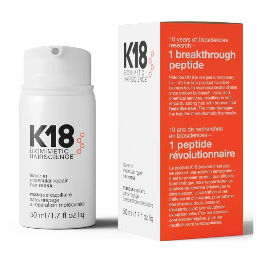 K18 Leave-In Molecular Hair Mask, Repairs Dry or Damaged Hair, Reverse Hair Dama