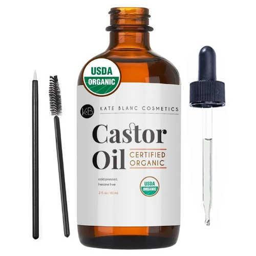 Castor Oil (2oz) USDA Certified Organic, 100% Pure, Cold Pressed, Hexane Free by