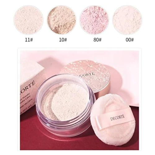 AQMW COSME Decorte Face Powder, Loose Transparent Setting Tone Up Powder Loose P
