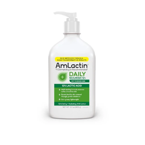 AmLactin Daily Nourish 12% - 14.1 oz Body Lotion with 12% Lactic Acid - Exfoliat