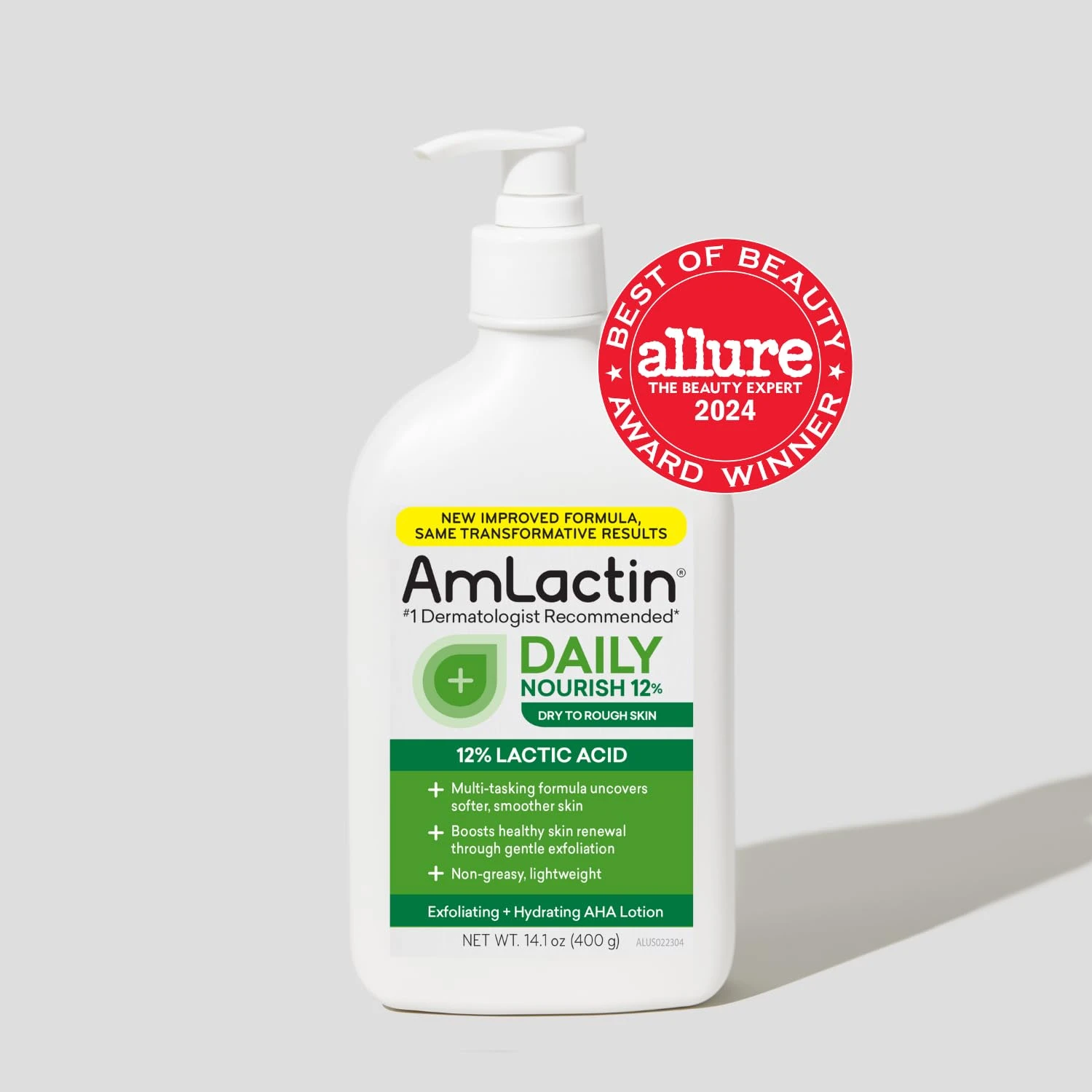 AmLactin Daily Nourish 12% - 14.1 oz Body Lotion with 12% Lactic Acid - Exfoliat