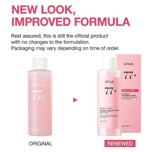 Anua Peach 77 Niacin Essence Toner 250ml / Brightening Toner for Face, Niacinami