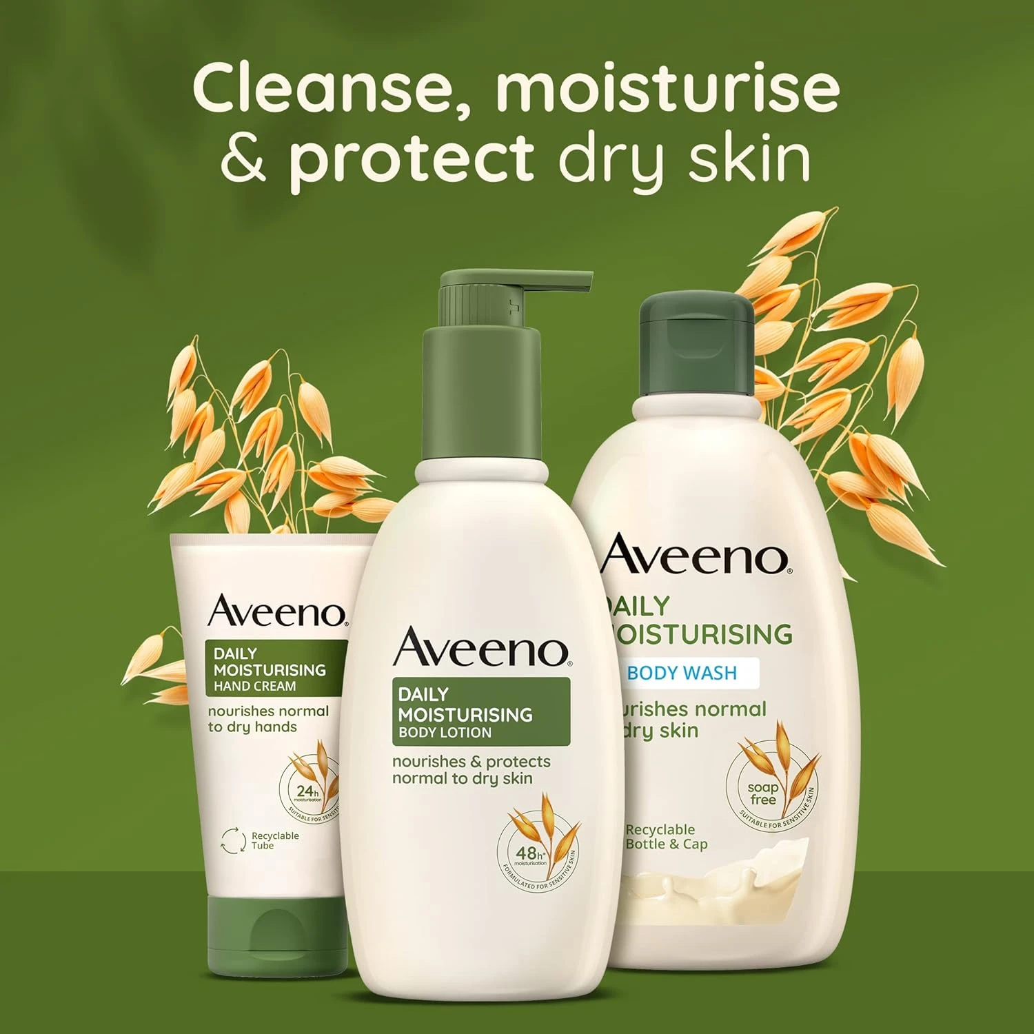 Aveeno Daily Moisturising Body Lotion, With Soothing Oats & Rich Emollients, Sui