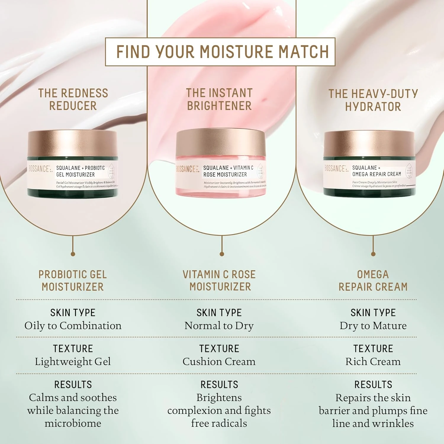 Biossance Squalane + Omega Repair Cream 1.69 Ounces Full Size Face Cream