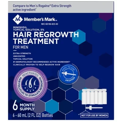 Men’s Rogaine Extra Strength 5% Minoxidil Topical Solution for Hair Loss and Hai