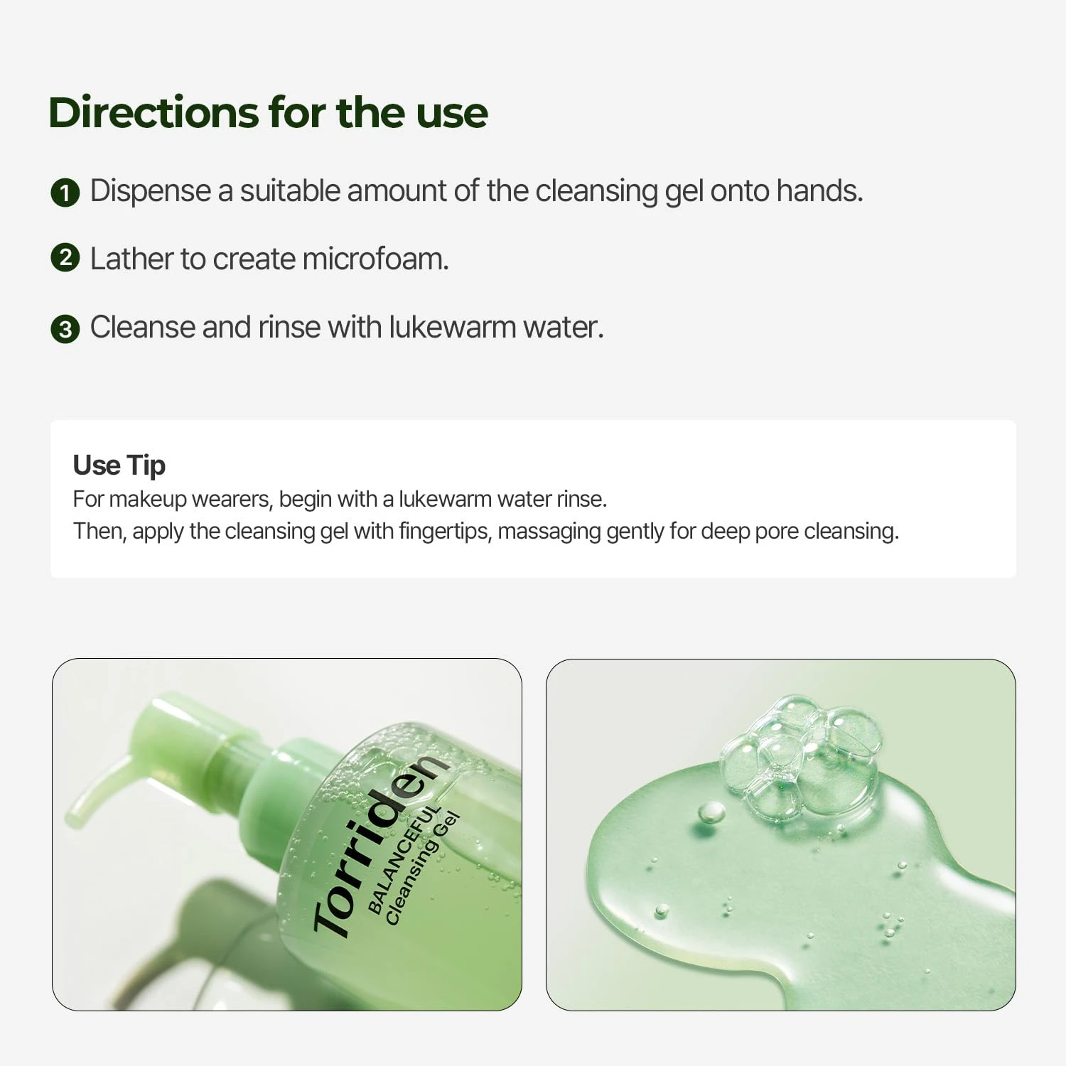 Torriden BALANCEFUL Cleansing Gel 200ml (6.76 fl. oz.) | Low pH Cleanser | Gentl