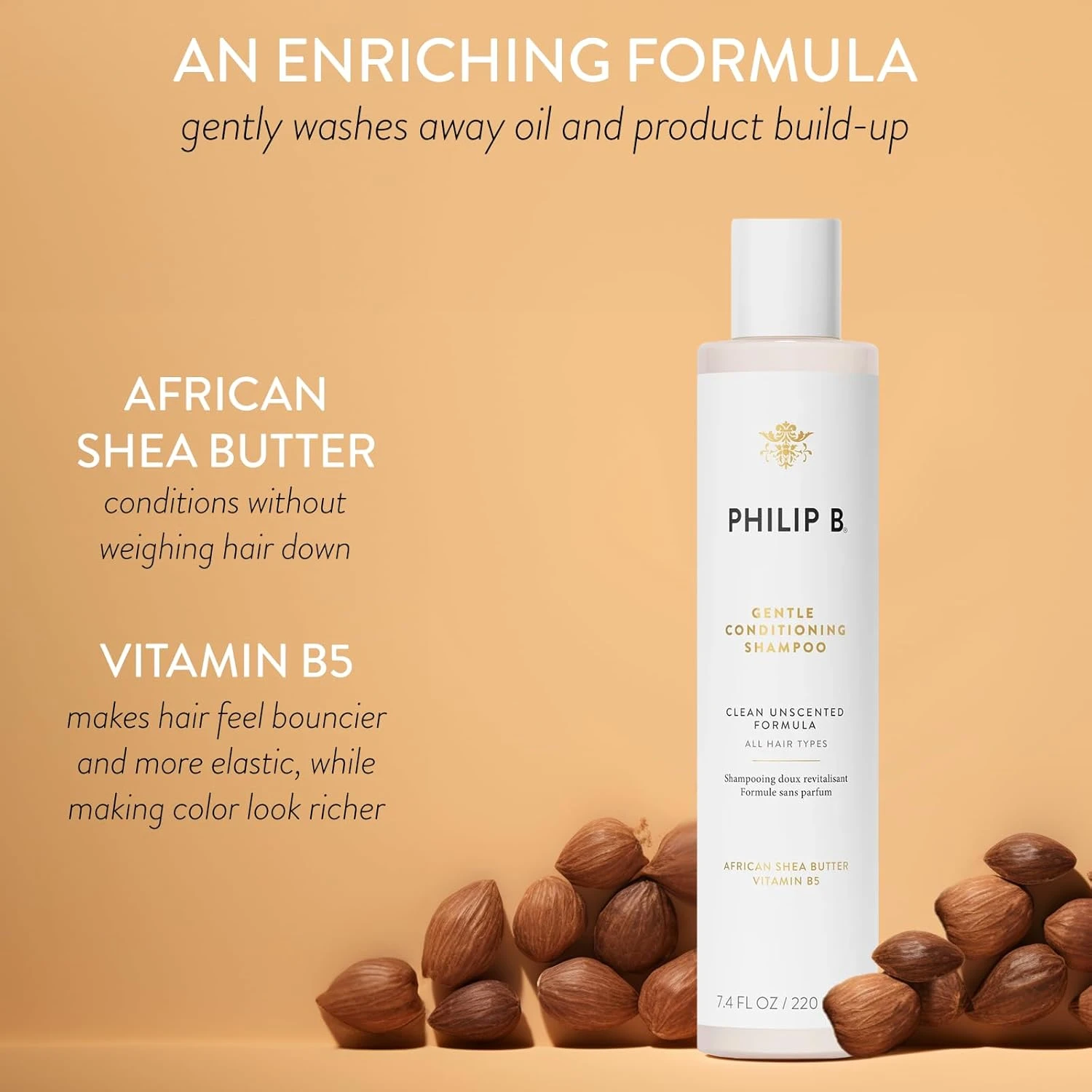 African Shea Butter Shampoo by Philip B for Unisex - 7.4 oz Shampoo