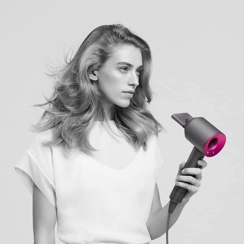 Dyson Supersonic Hair Dryer (Iron/Fuchsia) with New Flyaway Smoother Attachment