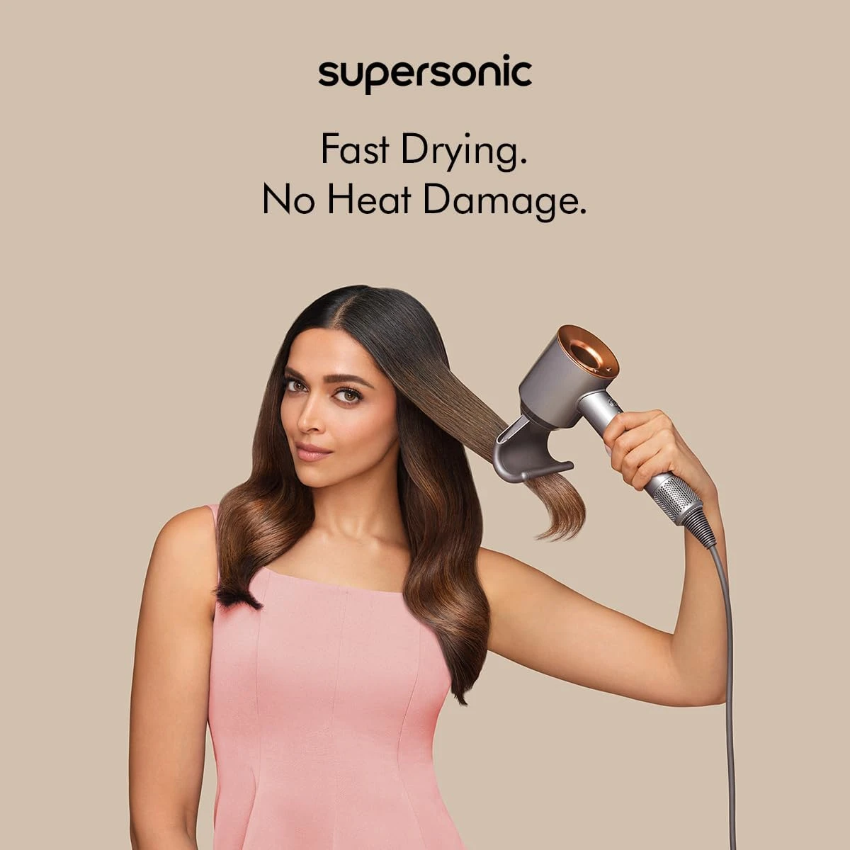 Dyson Supersonic Hair Dryer (Nickel/Copper) – 1380W Fast Drying with Intelligent