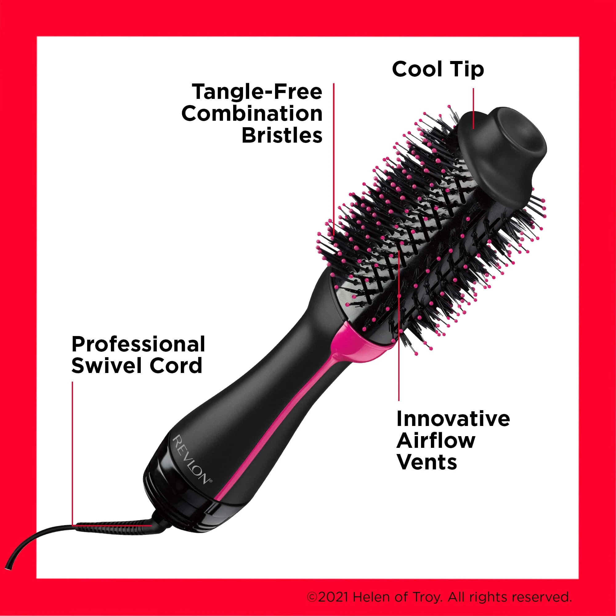 Revlon RVDR5222 One-Step Hair Dryer & Volumizer – 2 Heat Settings + Cool Setting