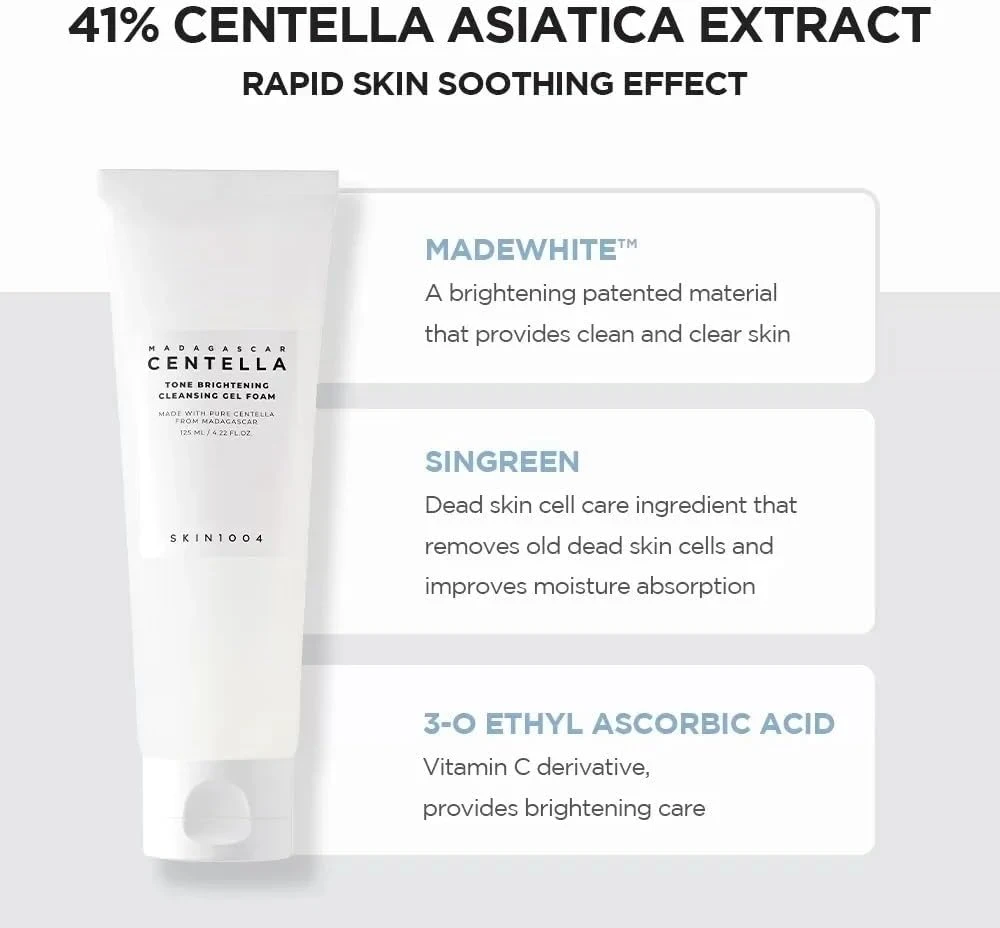 SKIN1004 Madagascar Centella Tone Brightening Cleansing Gel Foam 125ml